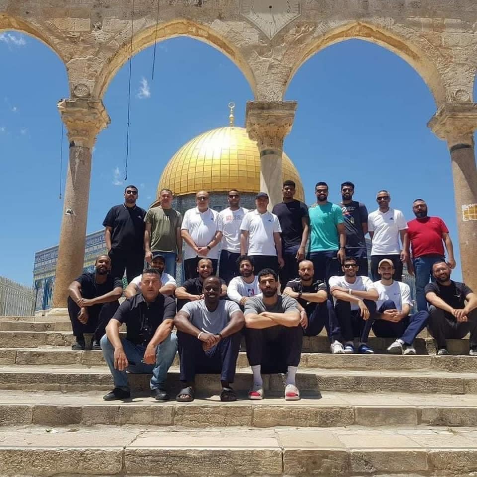 שחקני נבחרת כווית בכדורסל סל ביקרו באל אקצא