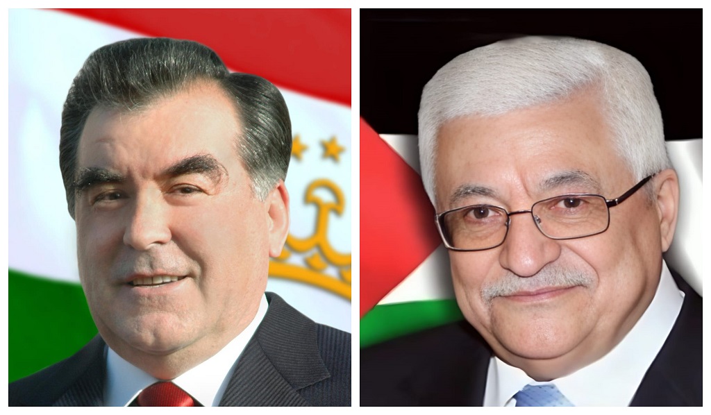 אבו מאזן נפגש עם נשיא טג'יקיסטן: חיזוק התמיכה הבינלאומית בפלסטין