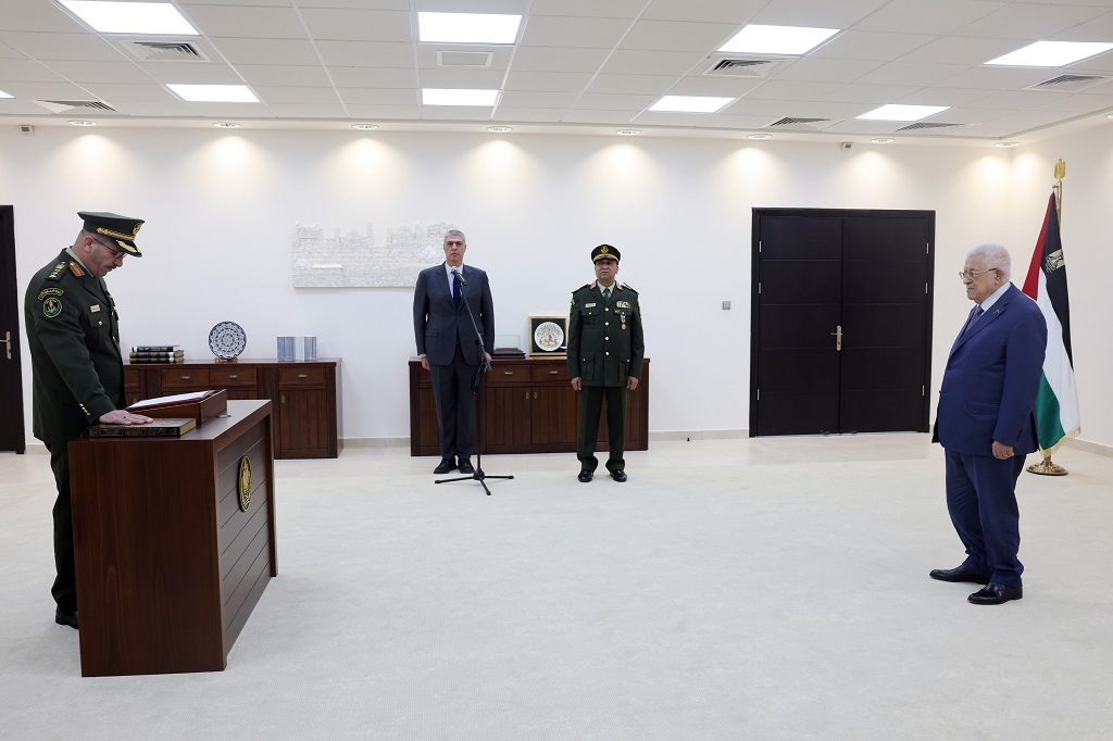 תא"ל ח’אלד סביתאן הושבע בפני הנשיא לתפקיד התובע הצבאי הכללי