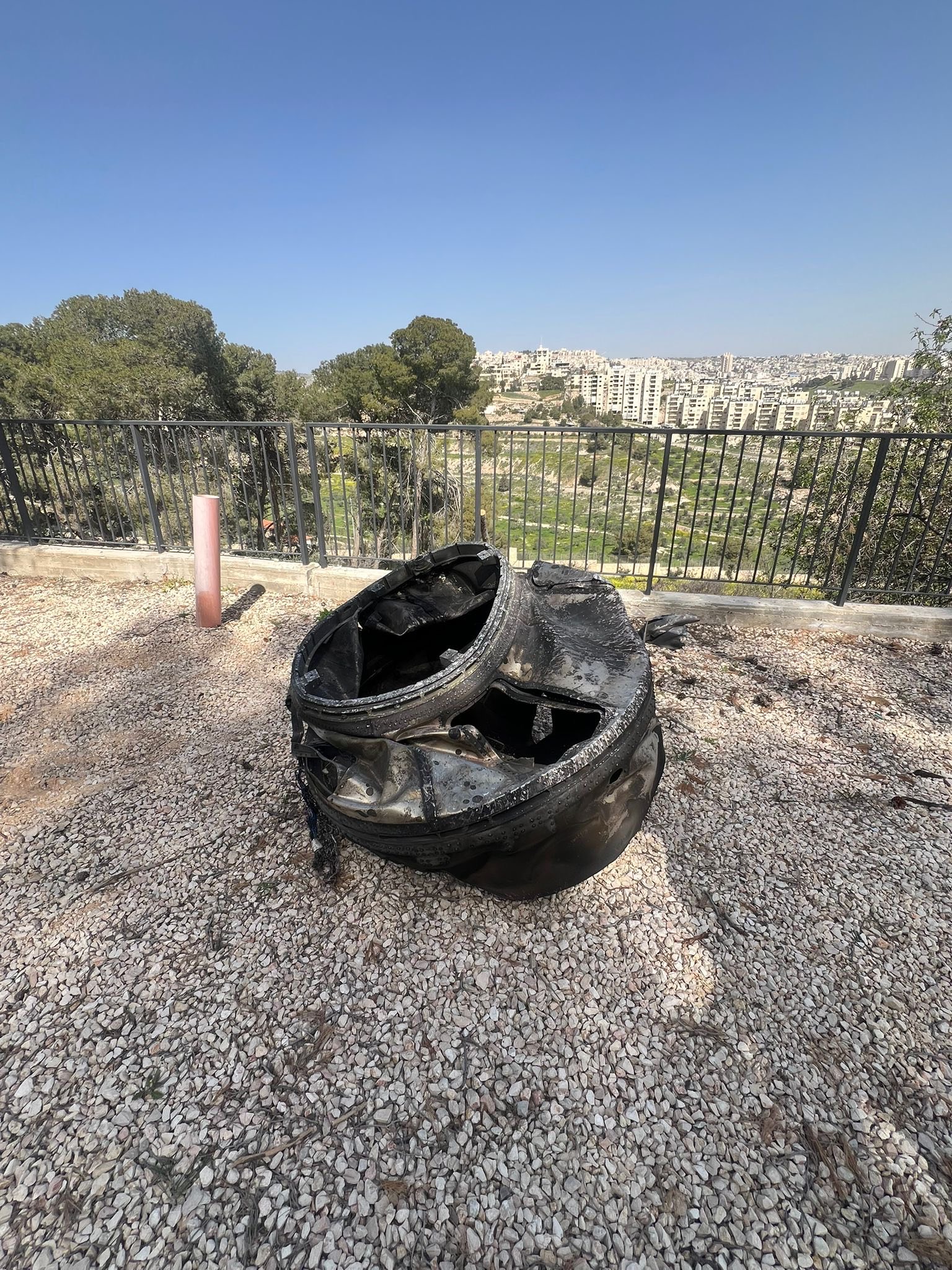 שרידי טילים נפלו ממזרח לבית לחם