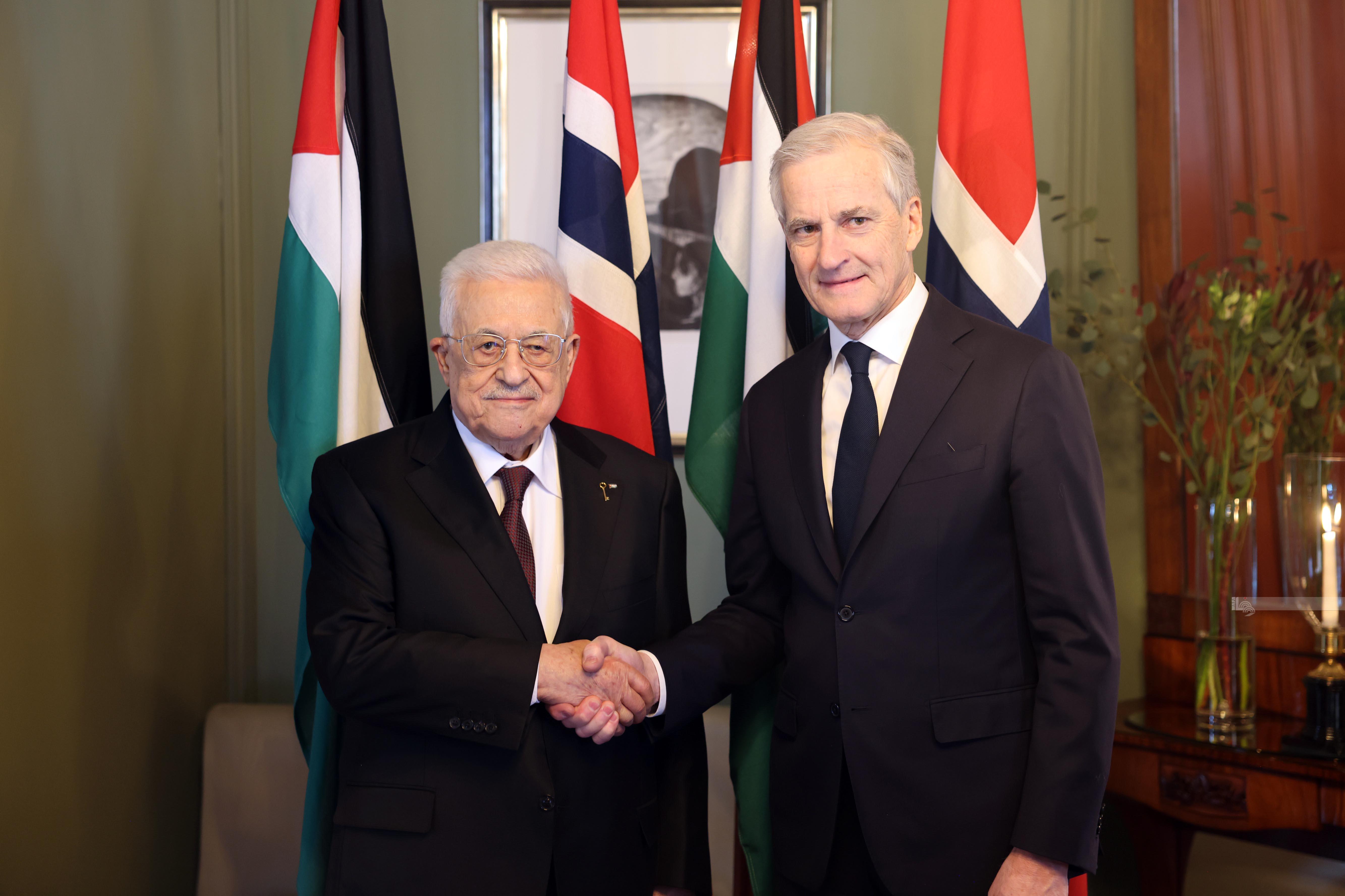 הנשיא עבאס וראש ממשלת נורווגיה דנו בהתפתחויות המדיניות