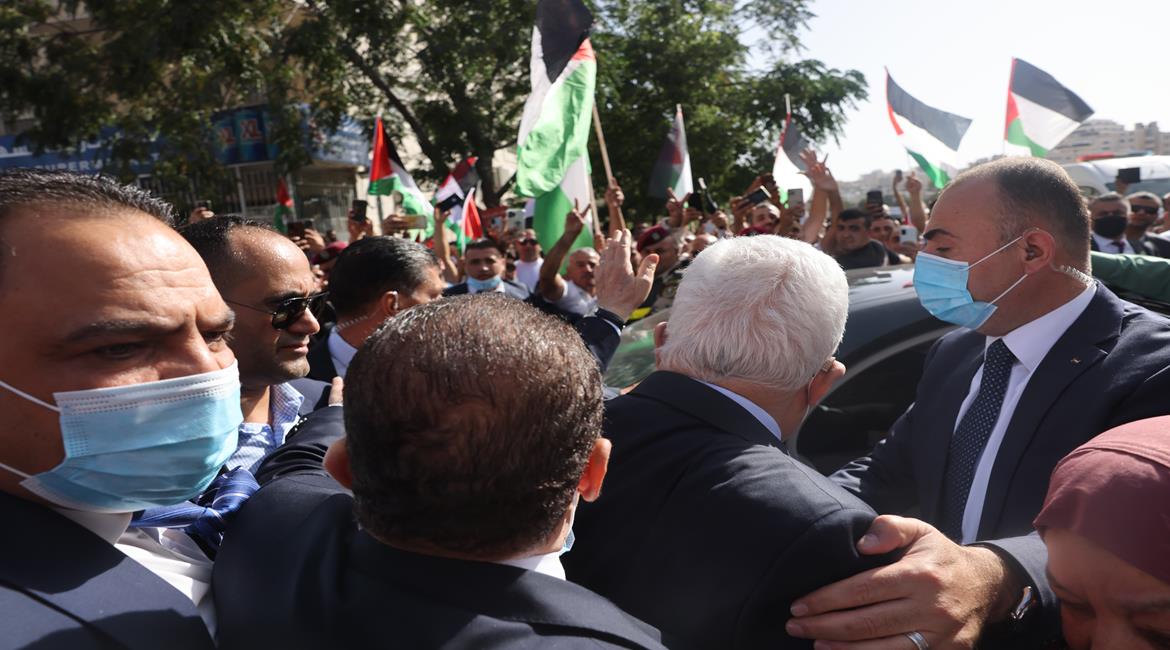 קבלת פנים חגיגית לנשיא עבאס בשובו מהאו"ם