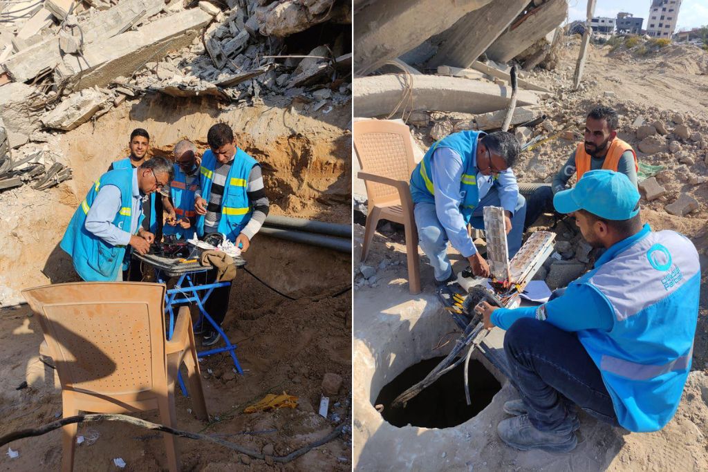 שירותי התקשורת והאינטרנט שבים בהדרגה לאזור הדרומי של רצועת עזה