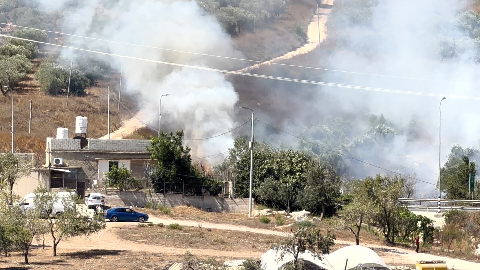 מתנחלים הציתו אדמות חקלאיות בבורין שמדרום לשכם