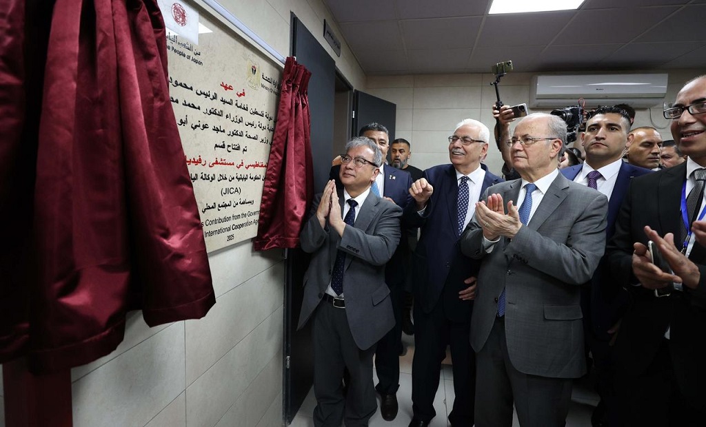 ראש הממשלה מוחמד מוסטפא חונך יחידת לב ומחלקת הדמיה רפואית בבית חולים רפידיה הציבורי