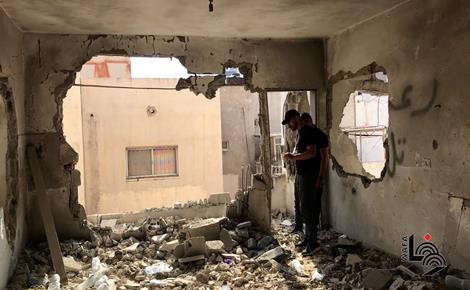 הרס הבית שבו התגורר מבצע הפעולה בדיזנגוף הבוקר. הבית שייך לרעד ח'אזם שאין לו קשר לפעולה.