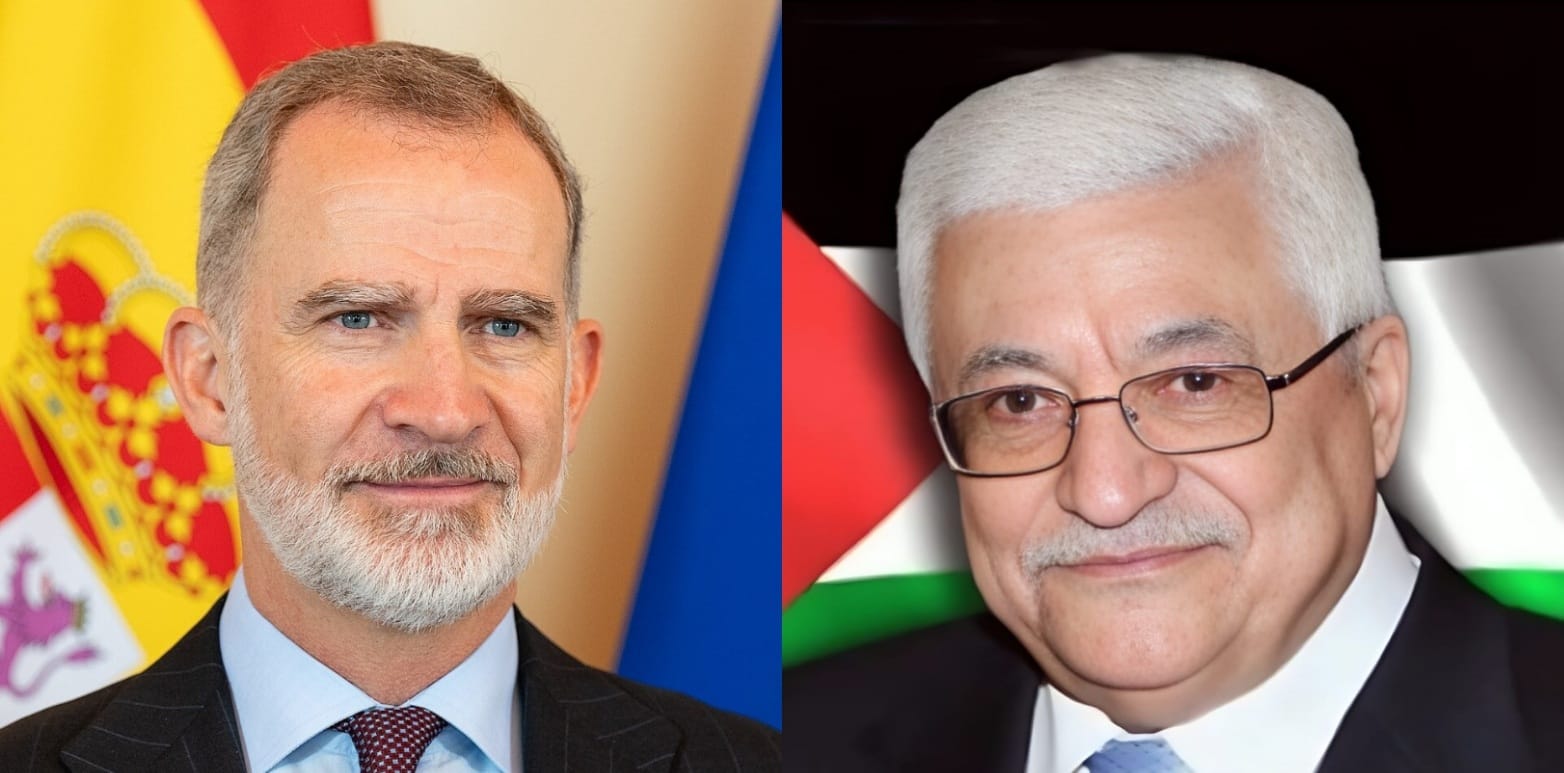 הנשיא עבאס נפגש עם מלך ספרד במדריד