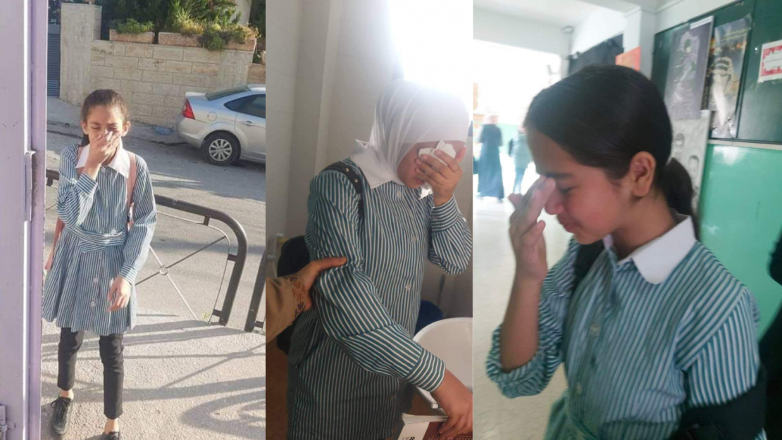 כוחות הכיבוש תקפו תלמידים בעיירה אל-ח'דר: עשרות נפגעו משאיפת גז