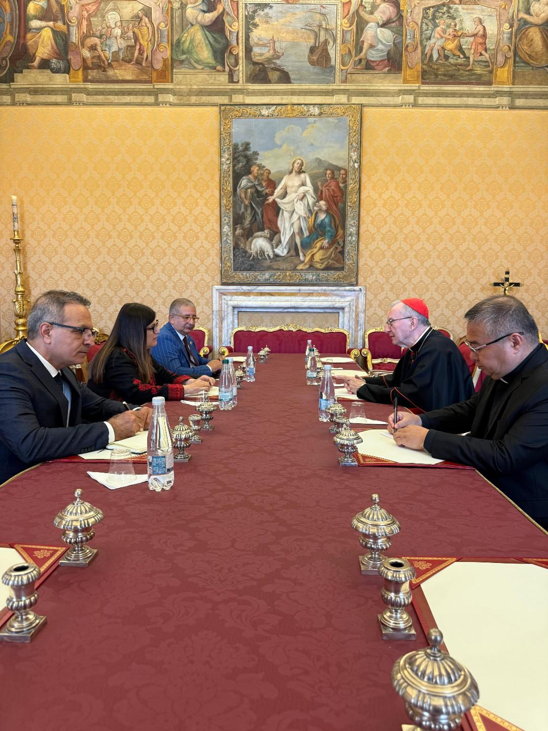 שרת החוץ הפלסטינית נפגשה עם ראש ממשלת הוותיקן 