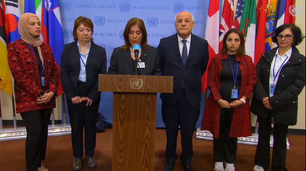 השרה לענייני נשים באו"ם: קריאה דחופה לפעולה למען נשות פלסטין מול המתקפה המתמשכת