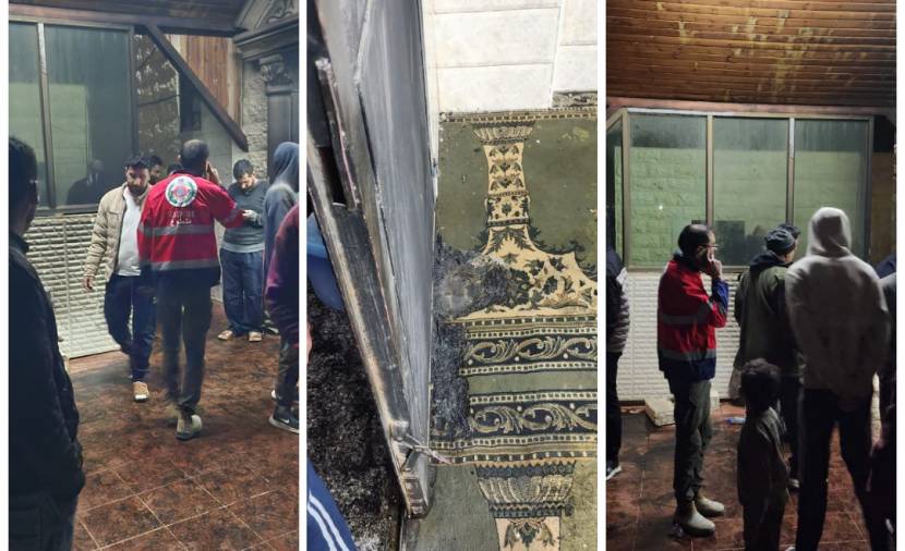 מתנחלים הציתו מסגד בכפר דומא, מדרום לשכם