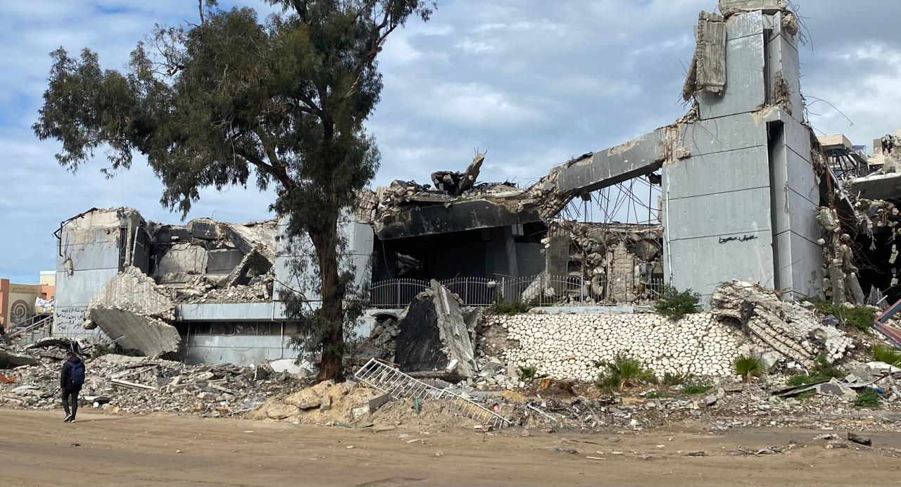 המטרה: התרבות הפלסטינית — ספריות ציבוריות ברצועת עזה נהרסו ונשרפו בהפצצות כוחות הכיבוש