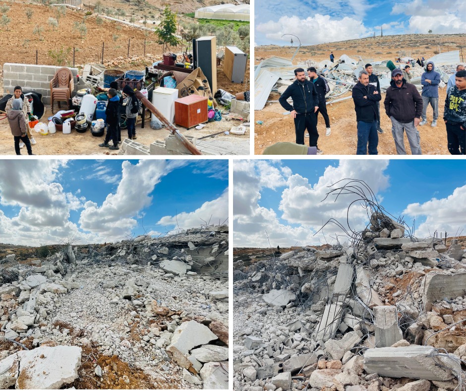 כוחות הכיבוש הרסו שלושה בתים מאוכלסים בכפרים שממערב ליטא שבדרום חברון