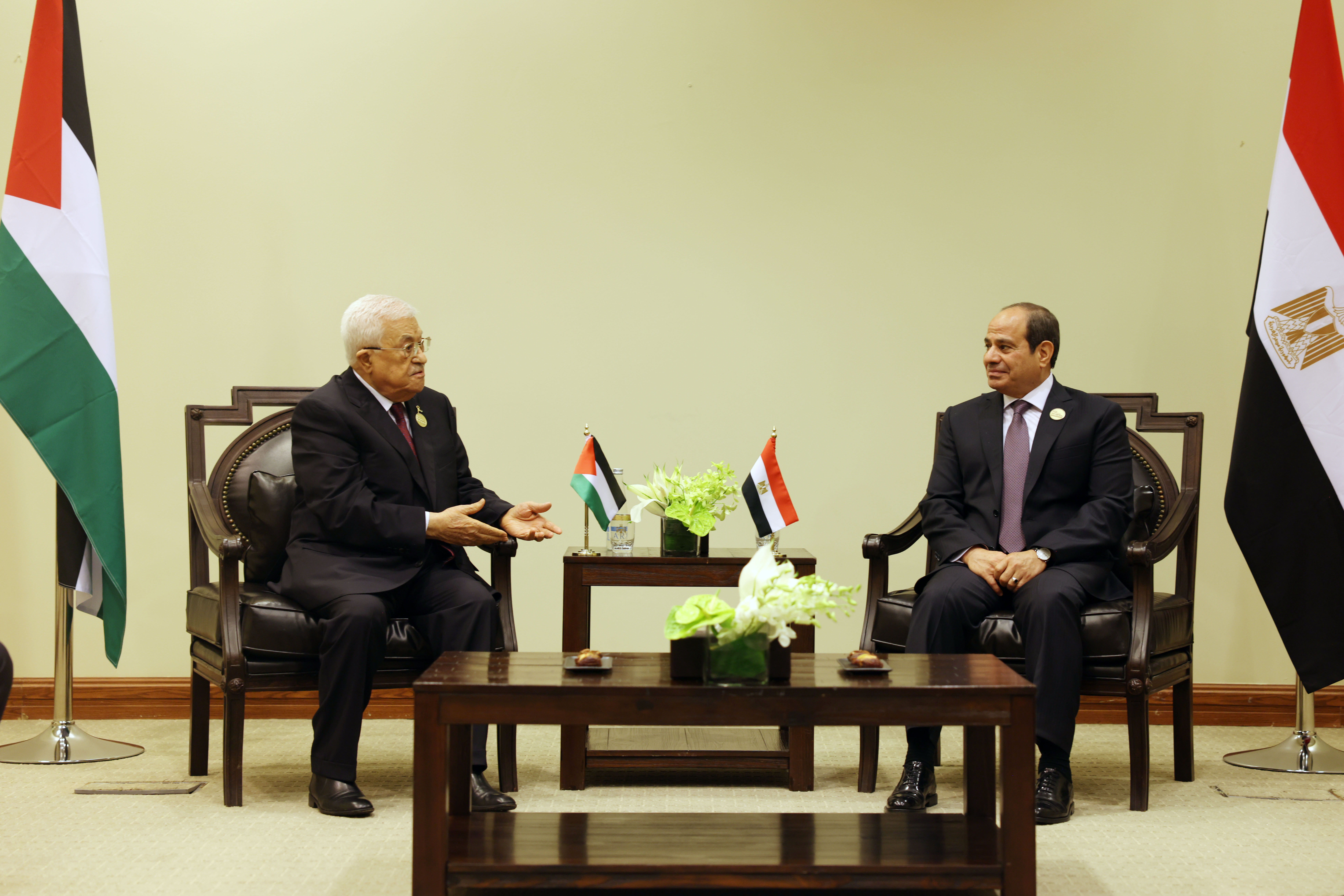 הנשיא עבאס מביע הערכה לעמדתה האיתנה של מצרים בתמיכה בזכויות העם הפלסטיני 