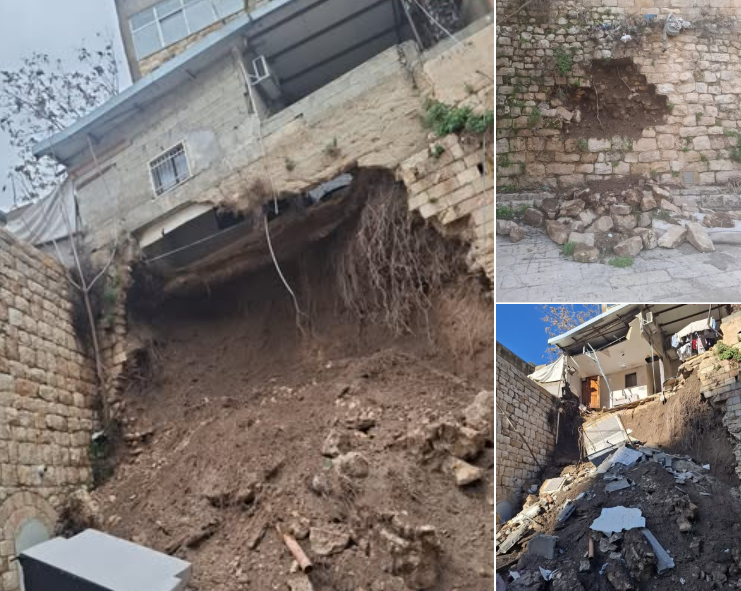 שלוש משפחות ממשפחת אבו סביח נאלצו להתפנות מבתיהן בסילוואן אחרי קריסה חלקית בעקבות חפירות מתחת לאל־אקצא