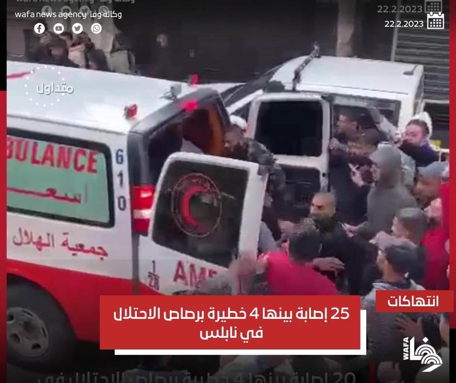 25 פצועים, ארבעה במצב קשה מירי חיילי הכיבוש