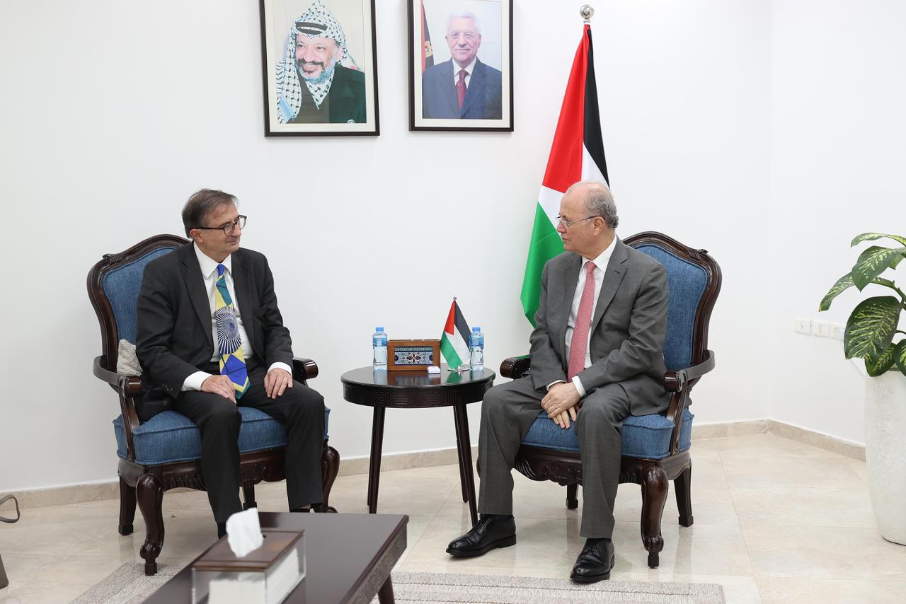 מוסטפא דן עם השליח השווייצרי בהעמקת המעורבות הבין־לאומית לשיקום רצועת עזה