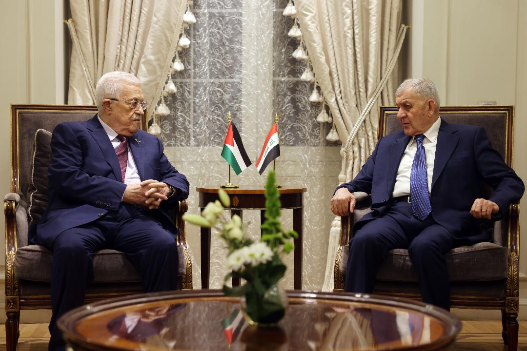הנשיא עבאס נפגש עם נשיא עיראק בקהיר: "רצועת עזה היא חלק בלתי נפרד מפלסטין"