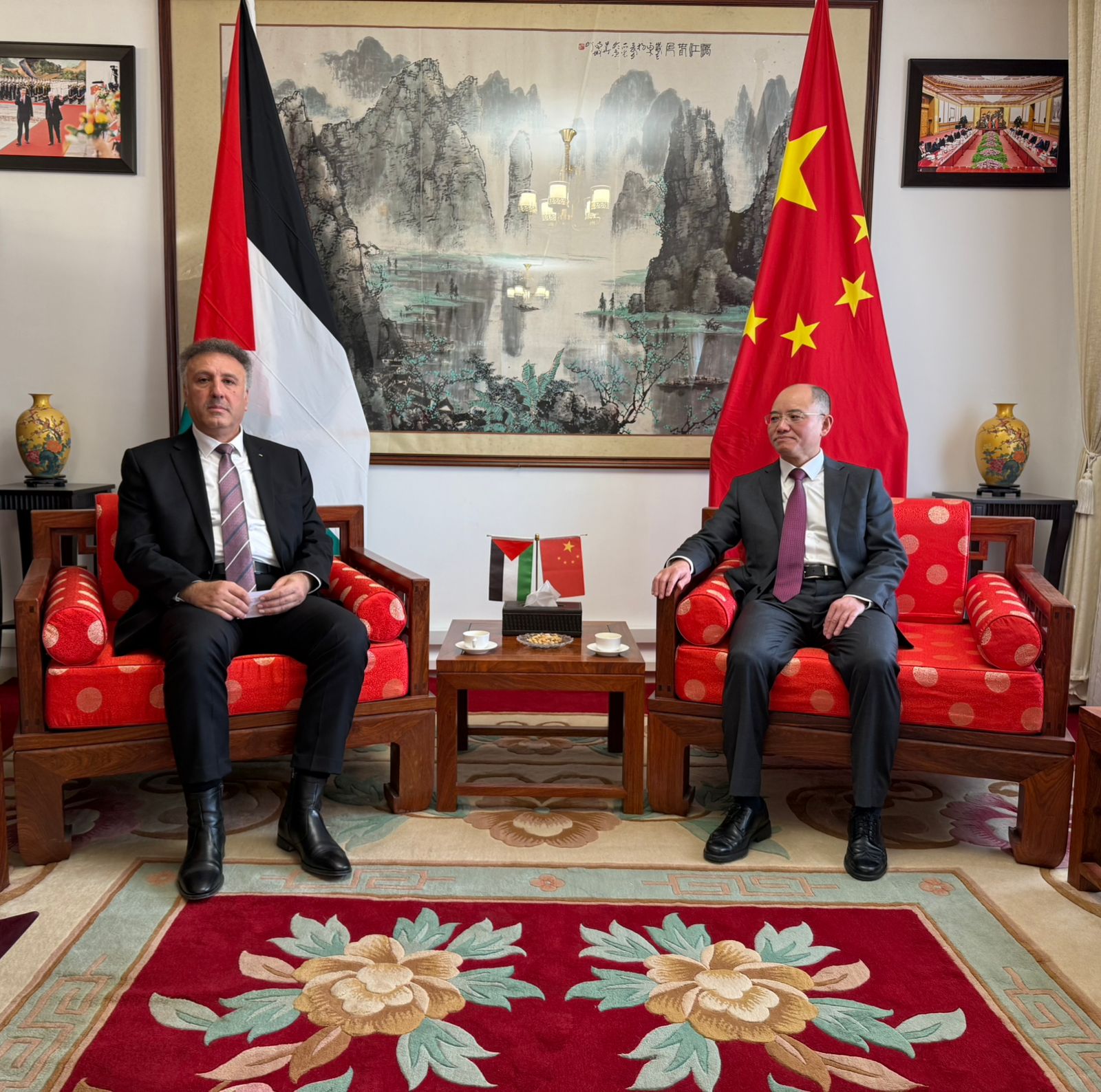 עסאף נפגש עם השגריר הסיני ודנו בהרחבת שיתוף הפעולה התקשורתי