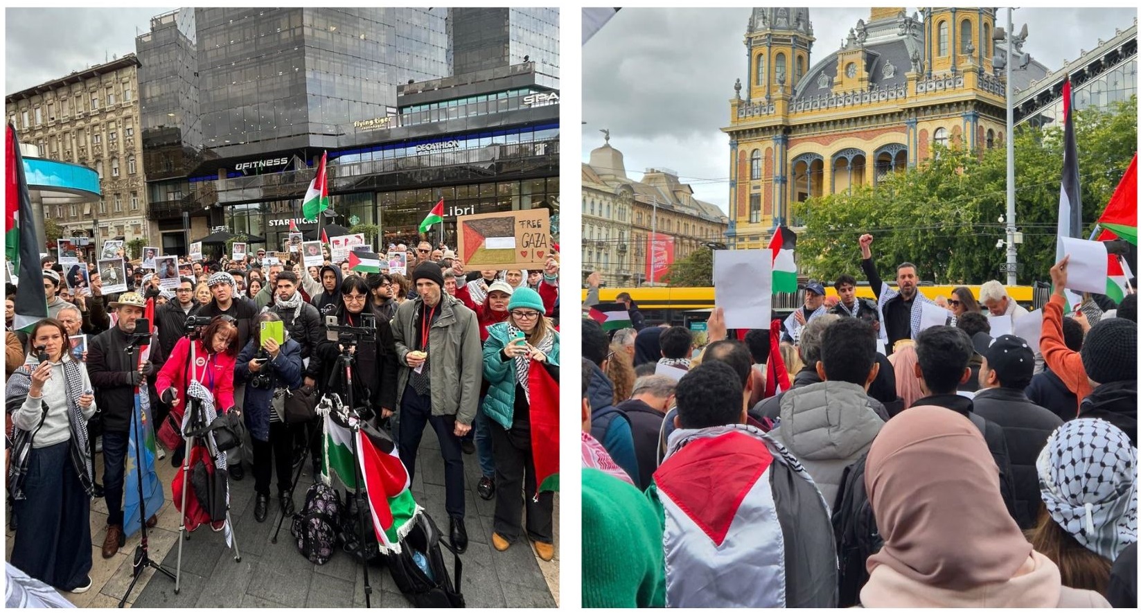 הפגנה בבודפשט נגד המשך המתקפה על עזה