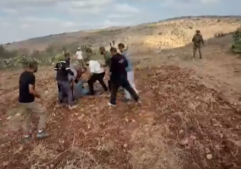 פלסטיני נפצע מירי כוחות הכיבוש בעת שתושבי פקועה הדפו מתנחלים מאדמותיהם