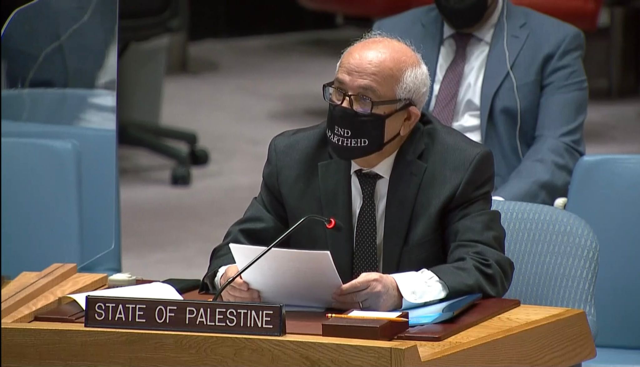  שגריר פלסטין באו"ם :סוף לאפרטהייד