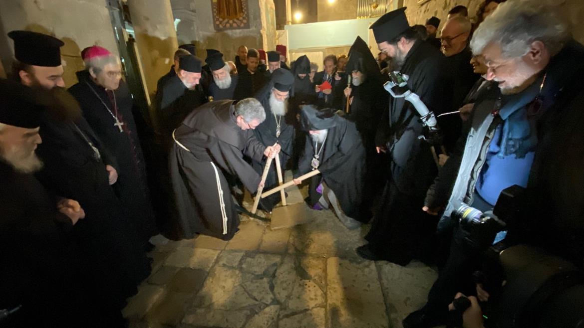 העבודה בריצוף כנסיית הקבר תמשך חמש שנים 