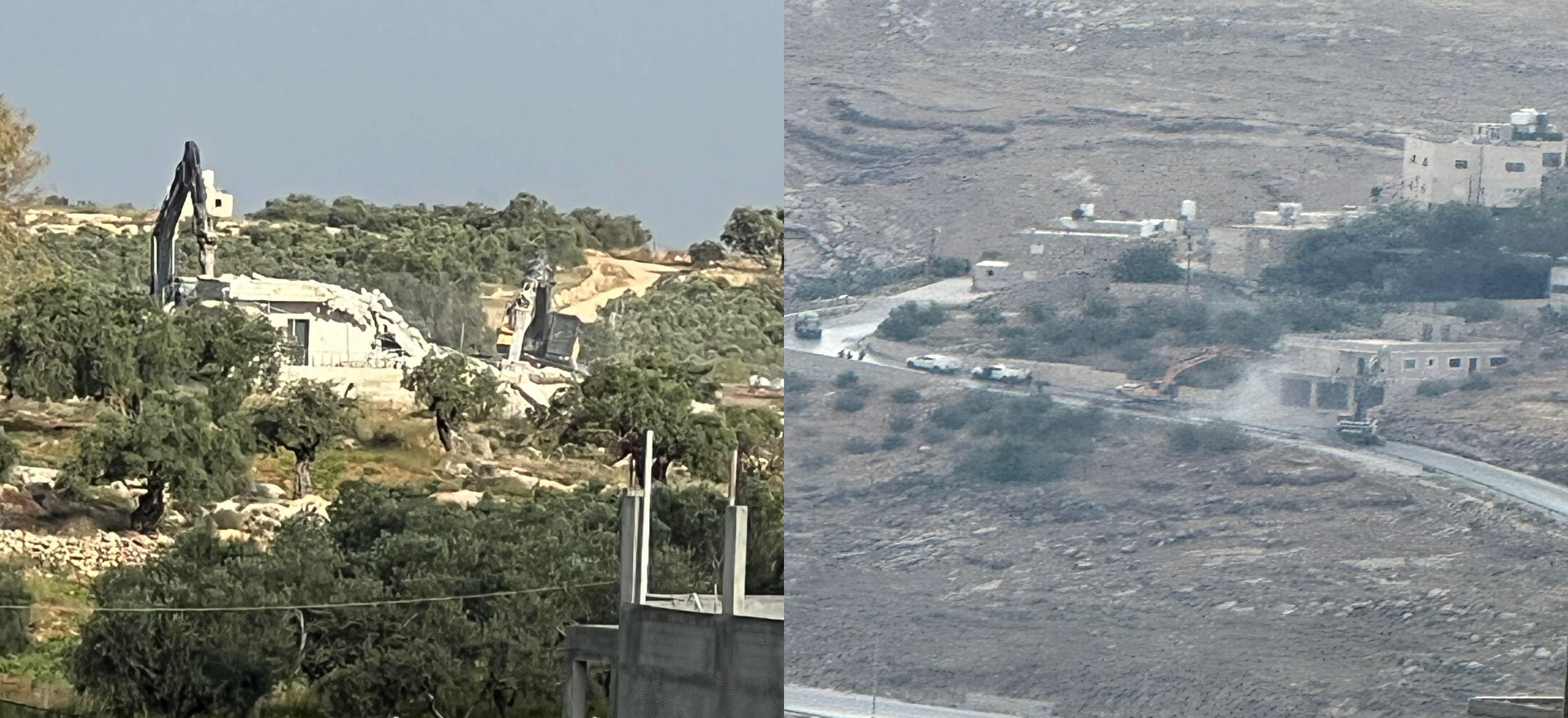כוחות הכיבוש הרסו שני בתים בשקבא שממערב לרמאללה ובסוואחרה שמדרום־מזרח לירושלים
