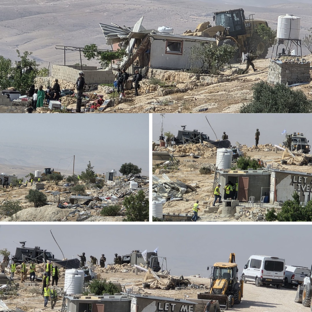 הכיבוש הרס 12 אוהלים ומבני מגורים בח'לת א-דבעה שבמסאפר יטא, דרומית לחברון