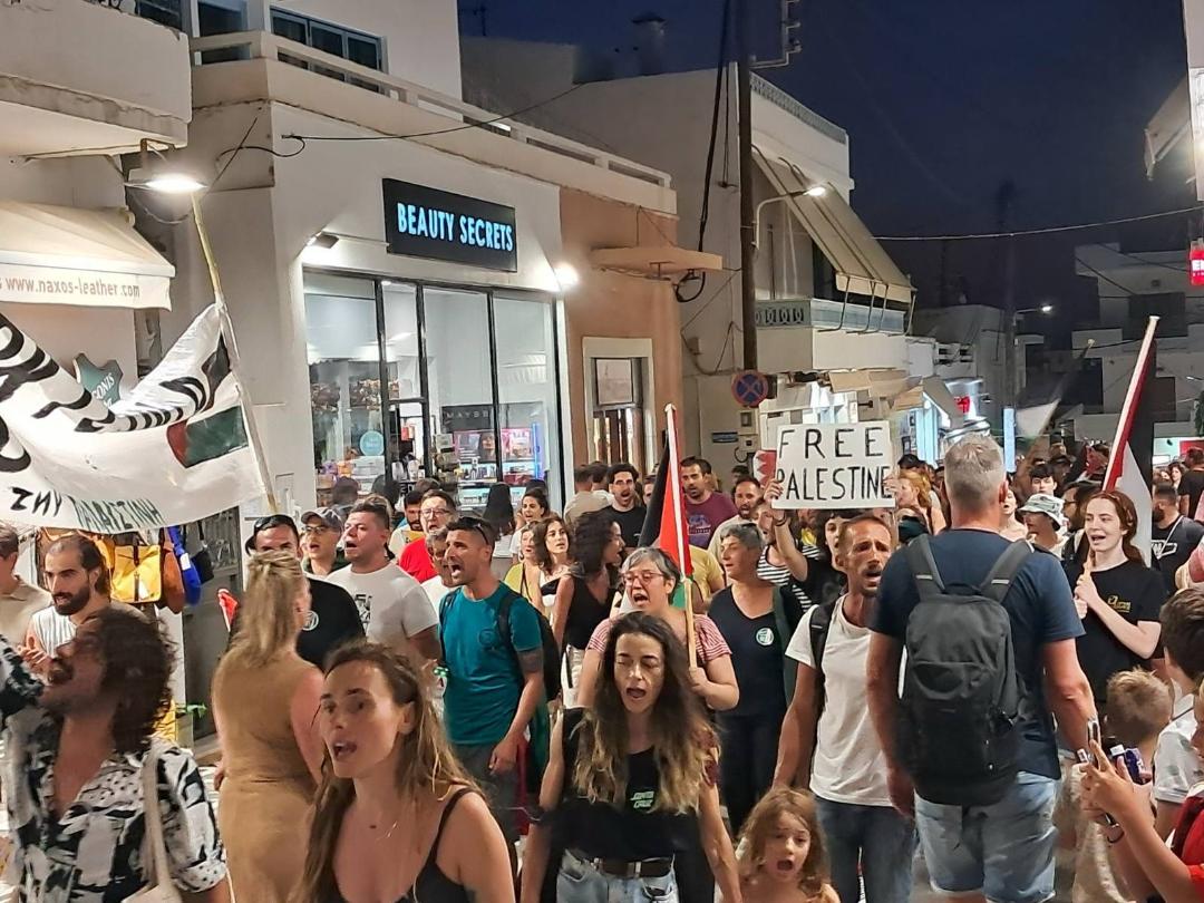 יוון מתגייסת למען פלסטין – מחאה חוצה גבולות באיים ובמרכזי התיירות