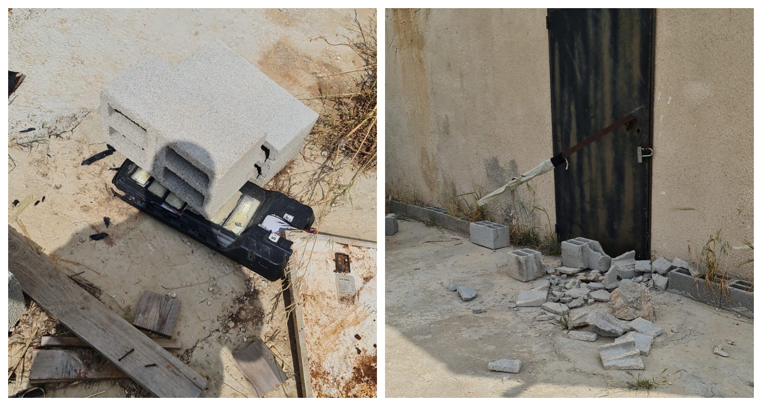 מתנחלים השחיתו חדר חקלאי בכראוות בני חסן ותקפו חקלאי נוסף בפרחה