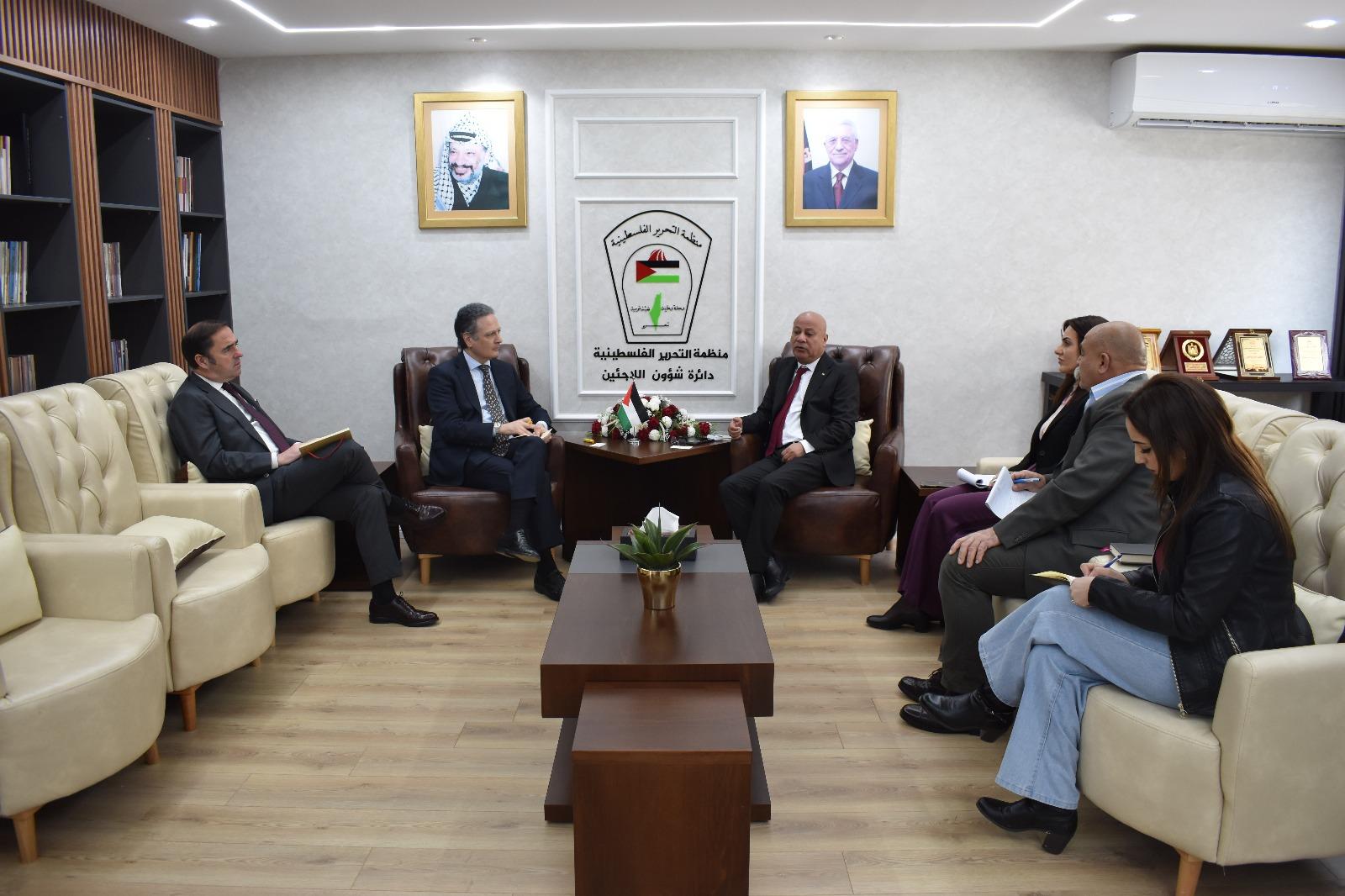 אבו הולי נפגש עם השגריר הספרדי: מצב מחנות הפליטים, משבר אונר"א והשלכות הקיצוצים בתקצוב