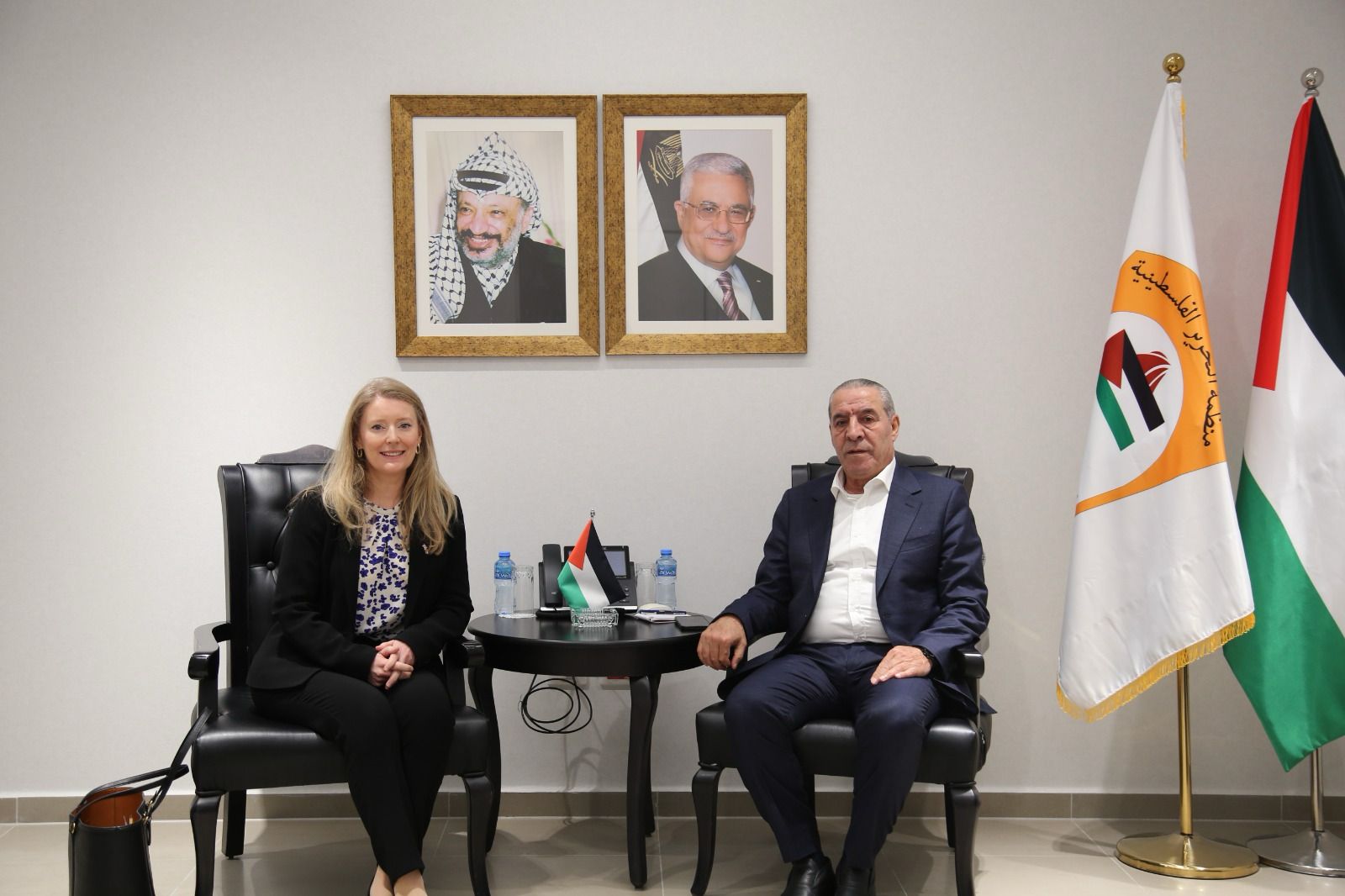 חוסיין א-שייח' לקונסולית הבריטית: יש לייצב את הפסקת האש ולמנוע גירוש כפוי של הפלסטינים