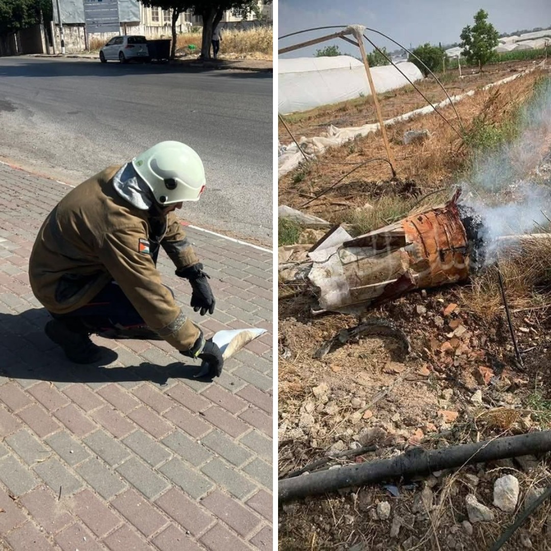 28 זירות של נפילת רסיסים ושרידי טילים בשטחי הגדה המערבית ביממה האחרונה