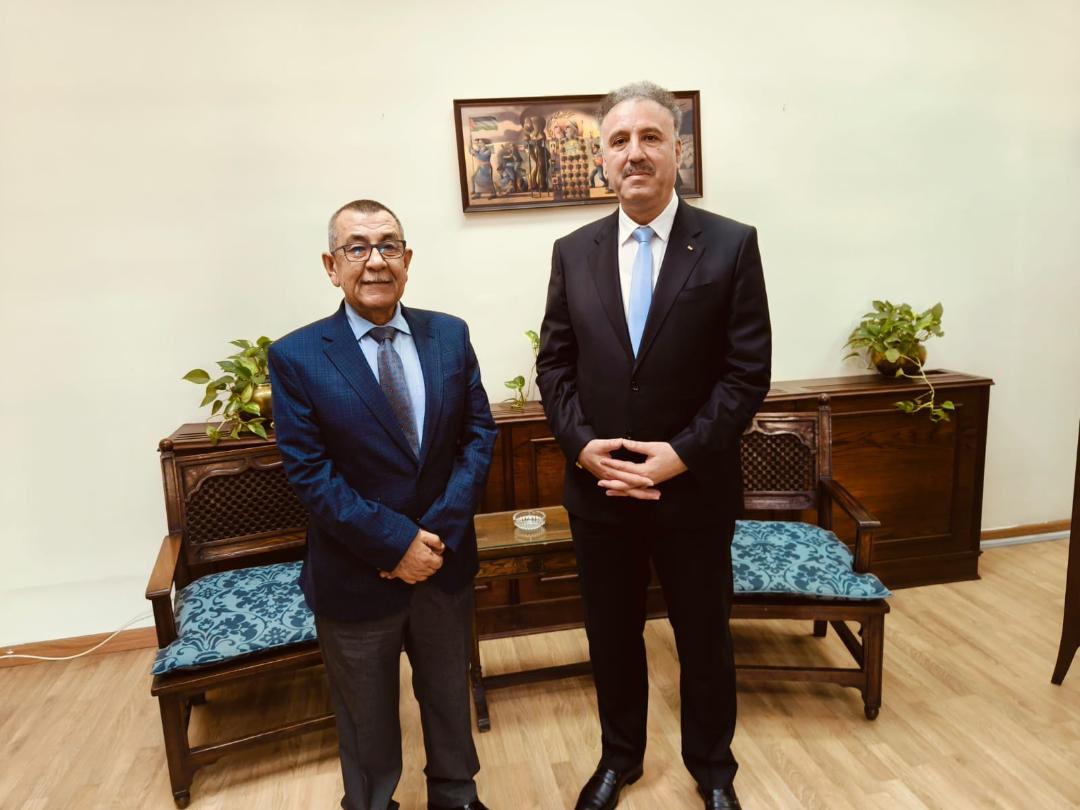 השר אחמד עסאף נפגש עם בכירי הליגה הערבית ודיפלומטים מצריים לדיון במצב הפלסטיני