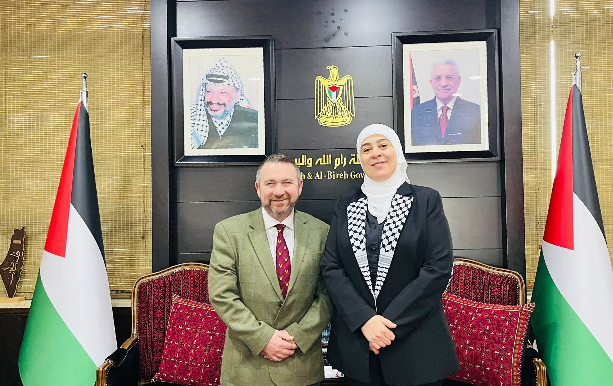 גנאם הציגה ליועץ שר ההגנה הבריטי את המצב בפלסטין