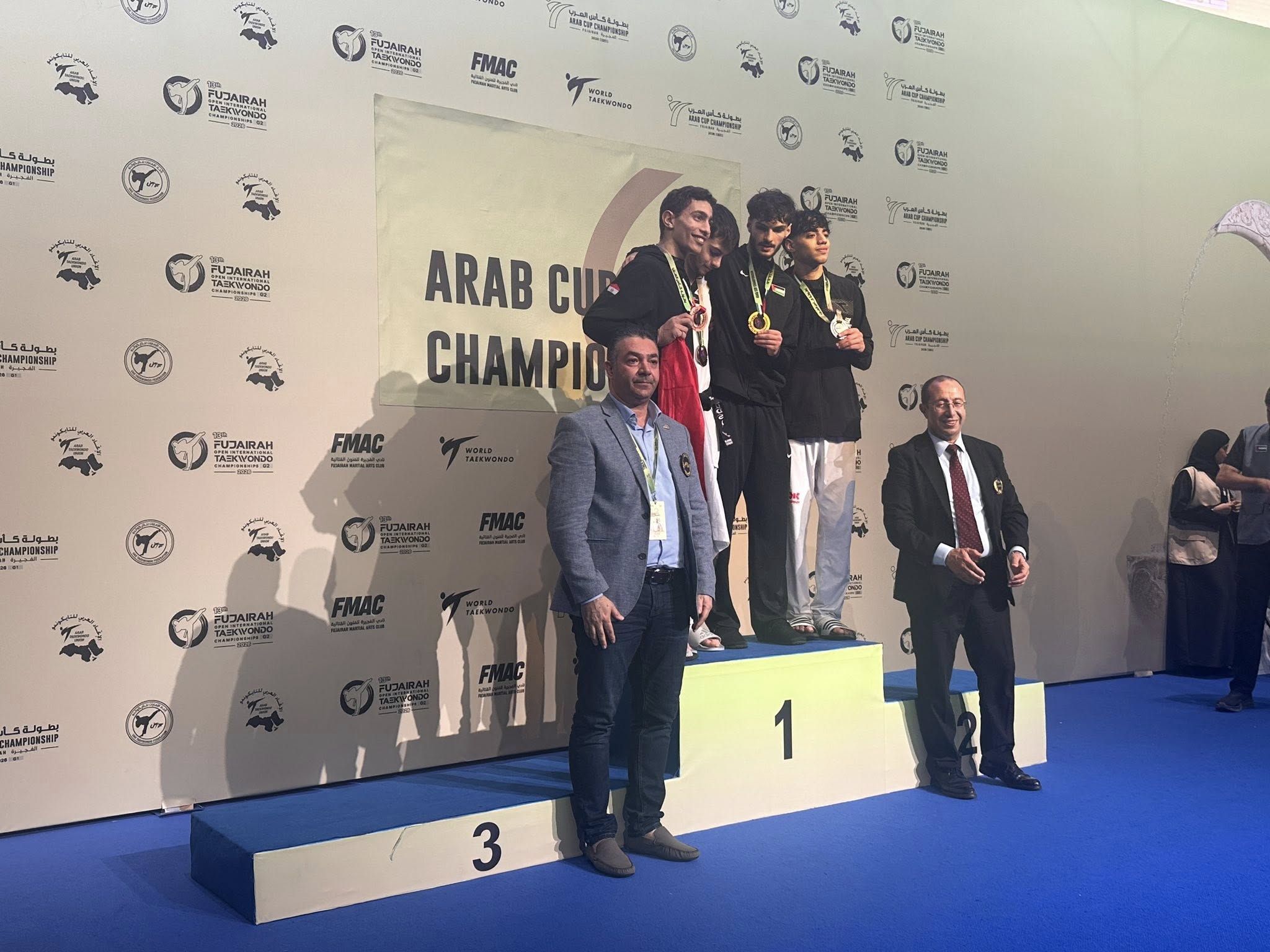 עומר אל־חנתולי העניק לפלסטין זהב ראשון בגביע הערבי בטאקוונדו