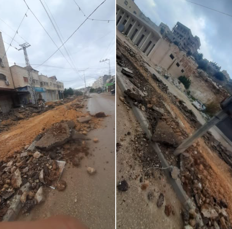 הכיבוש הורס תשתיות חשמל ומים בכבאטיה ומחריב את הכיכר המרכזית