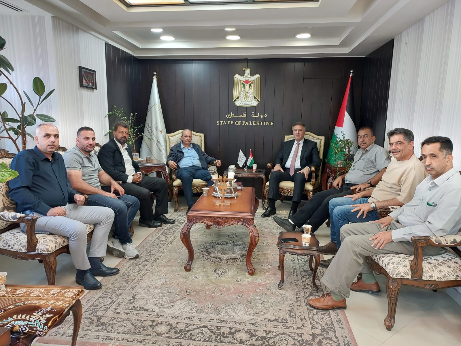 השר אחמד עסאף אירח משלחת מהכוחות הלאומיים והאסלאמיים וממוסדות האסירים