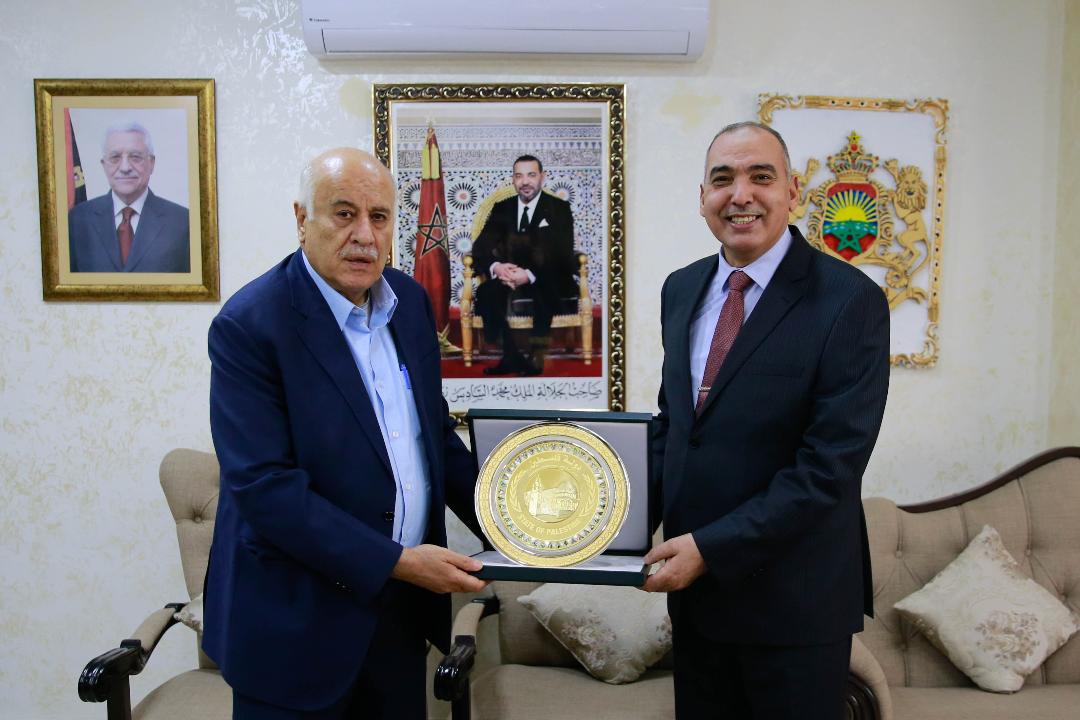 רג'וב עדכן את שגריר מרוקו: "חיזוק שיתוף הפעולה הוא חלק מהמאבק למען חירות וצדק לפלסטין"