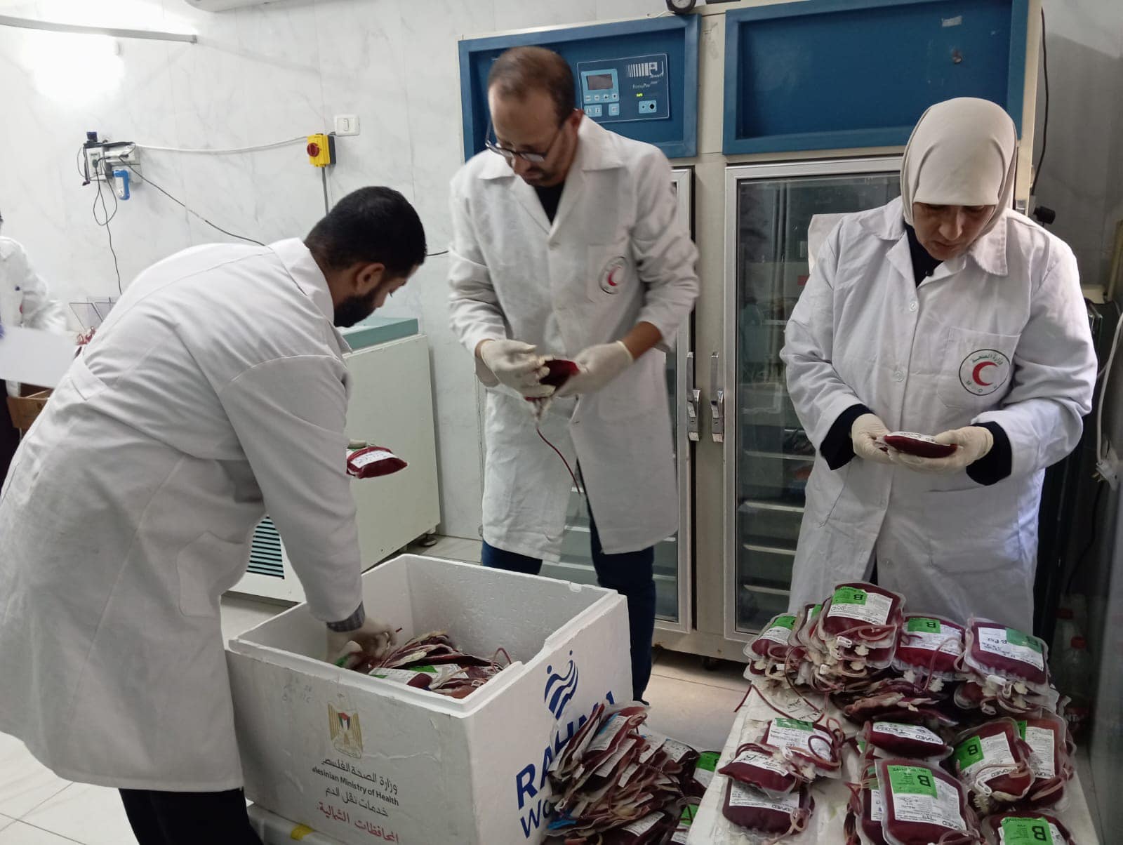 800 מנות דם הועברו מרמאללה לעזה במסגרת קמפיין "הדם שלנו אחד"