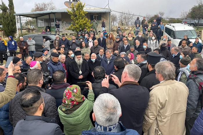 עצרת מחאה נגד תקיפת משפחה נוצרית בנחלין