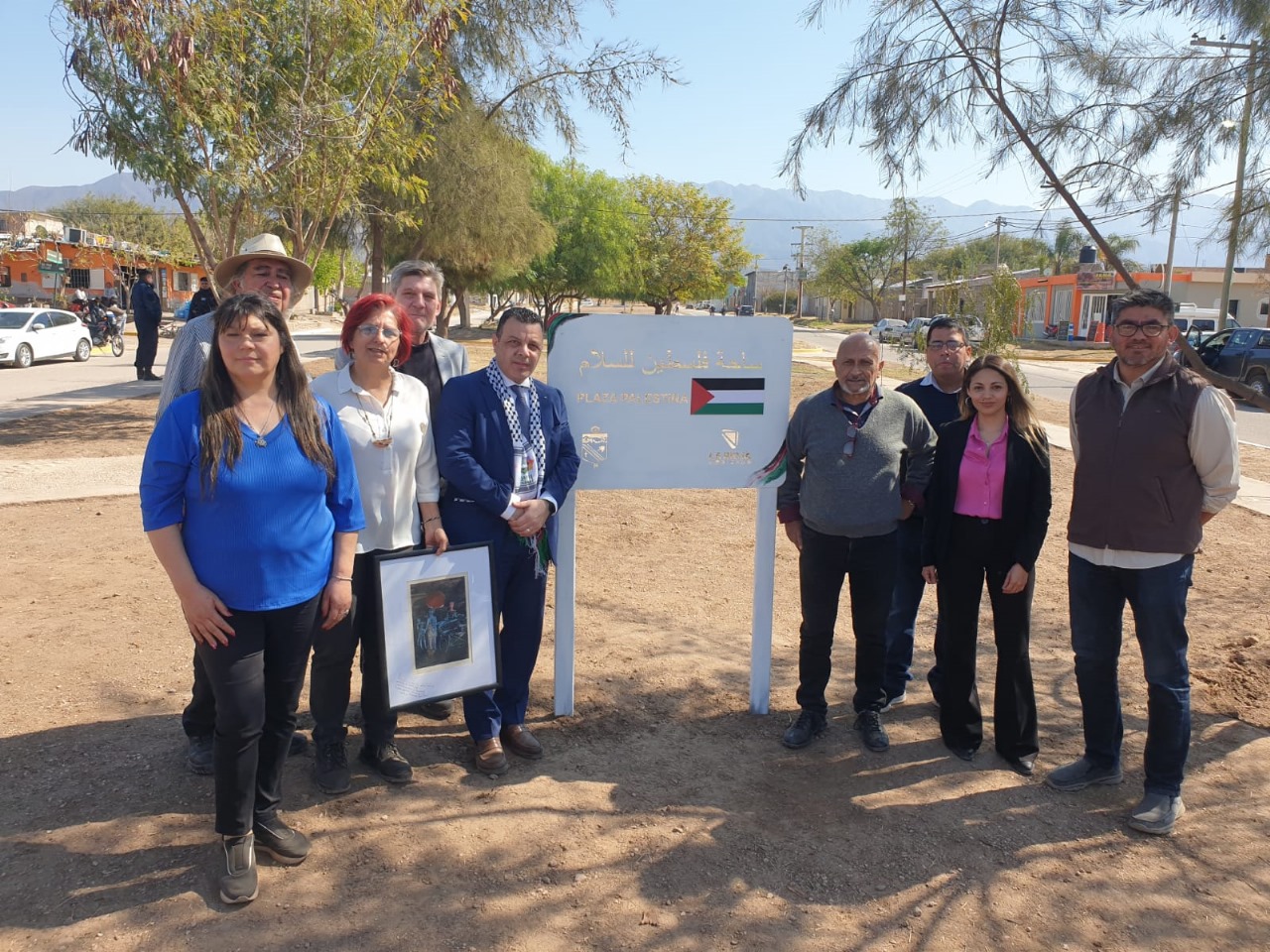 חנוכת כיכר פלסטין במחוז לה ריוחה, ארגנטינה