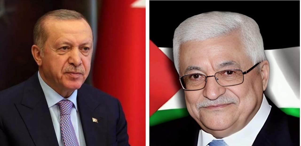 הנשיא אבו מאזן שוחח עם נשיא טורקיה ארדואן