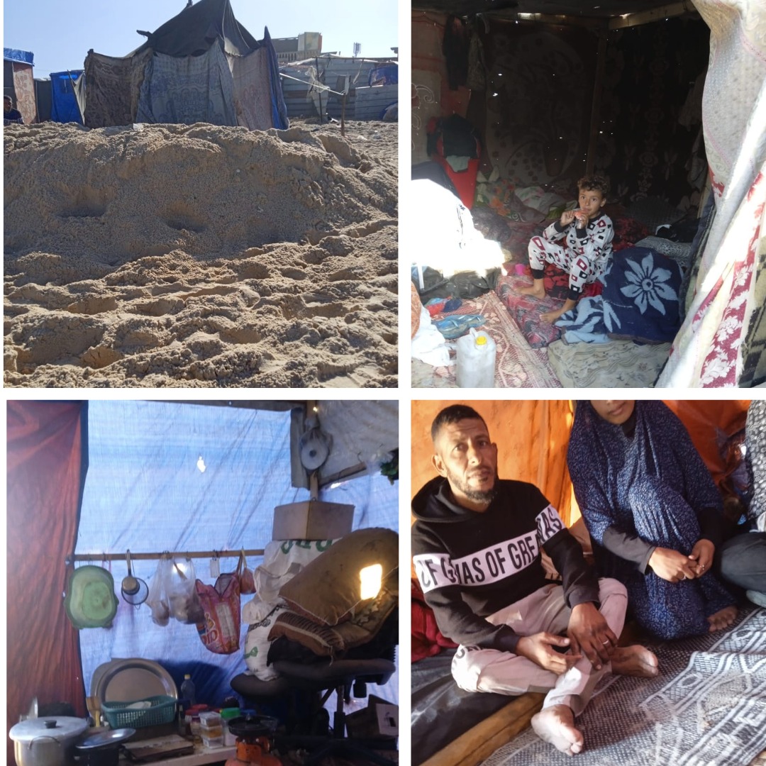 עקורים בעזה: בין קור עז לגשמי החורף, סובלים ומחכים לשוב לבתיהם