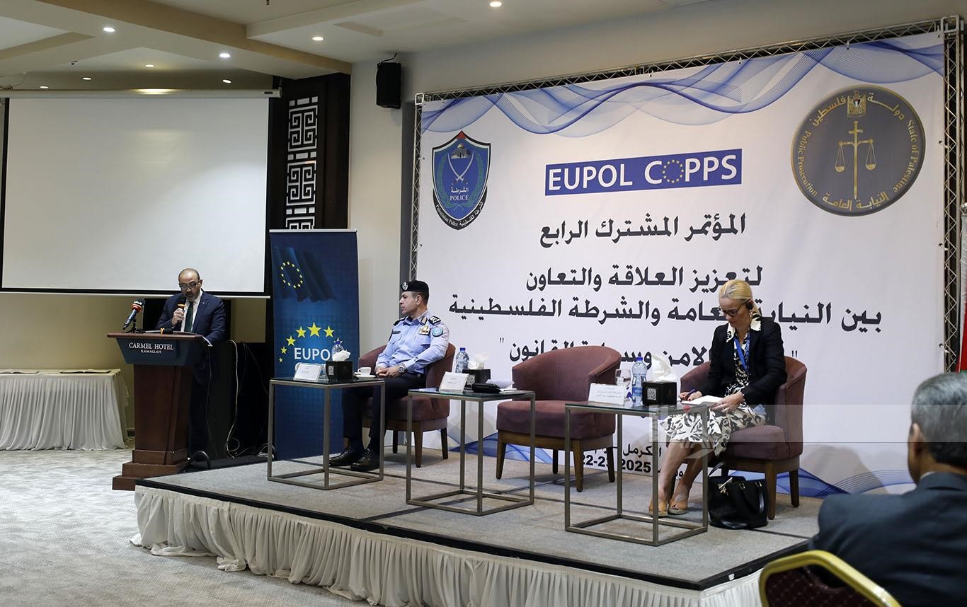 רמאללה: הכנס הרביעי לחיזוק שיתוף הפעולה בין התביעה למשטרה נפתח בעיר