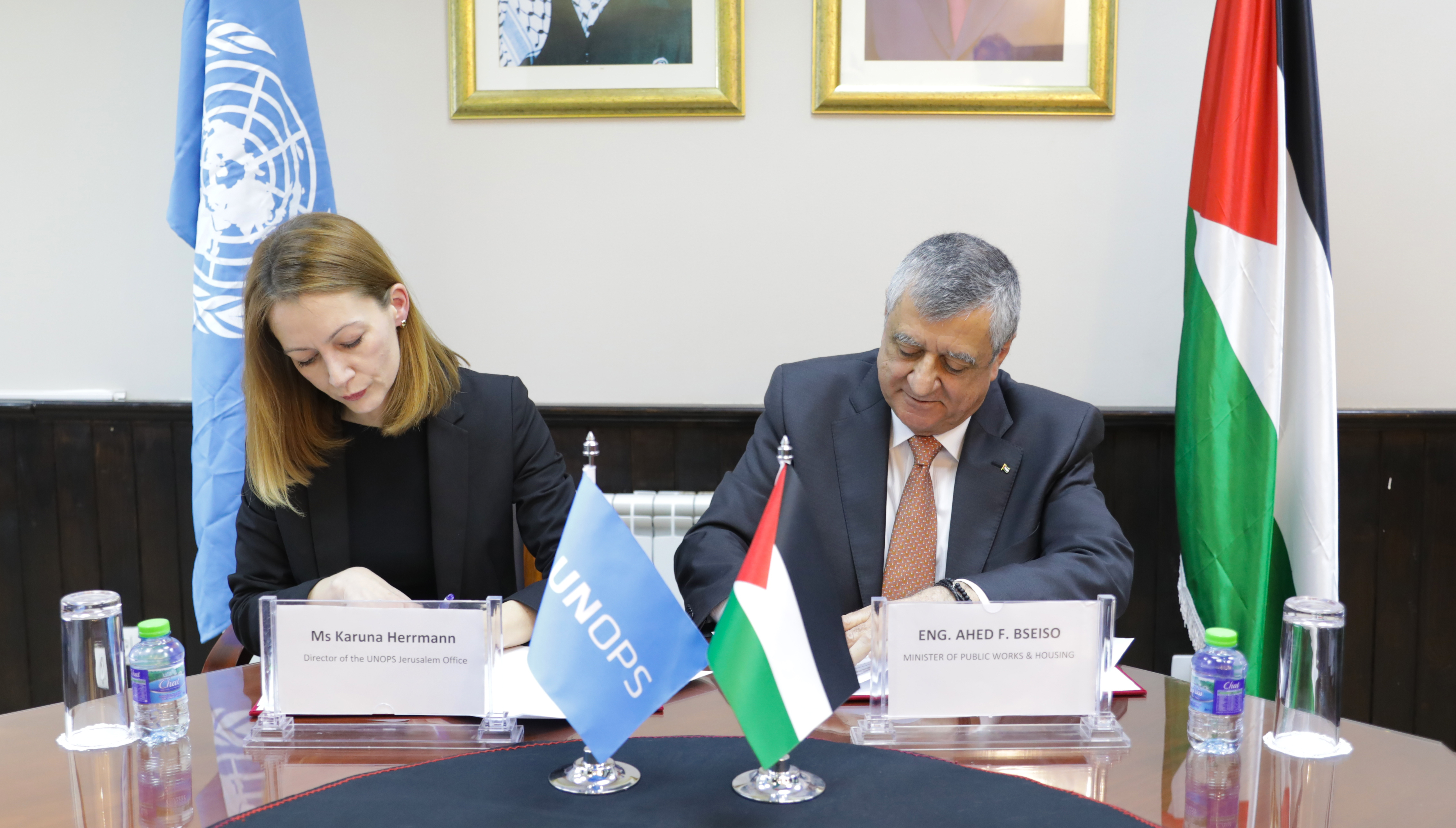 משרד השיכון ו־UNOPS חתמו על מזכר הבנות להאצת שיקום התשתיות בפלסטין