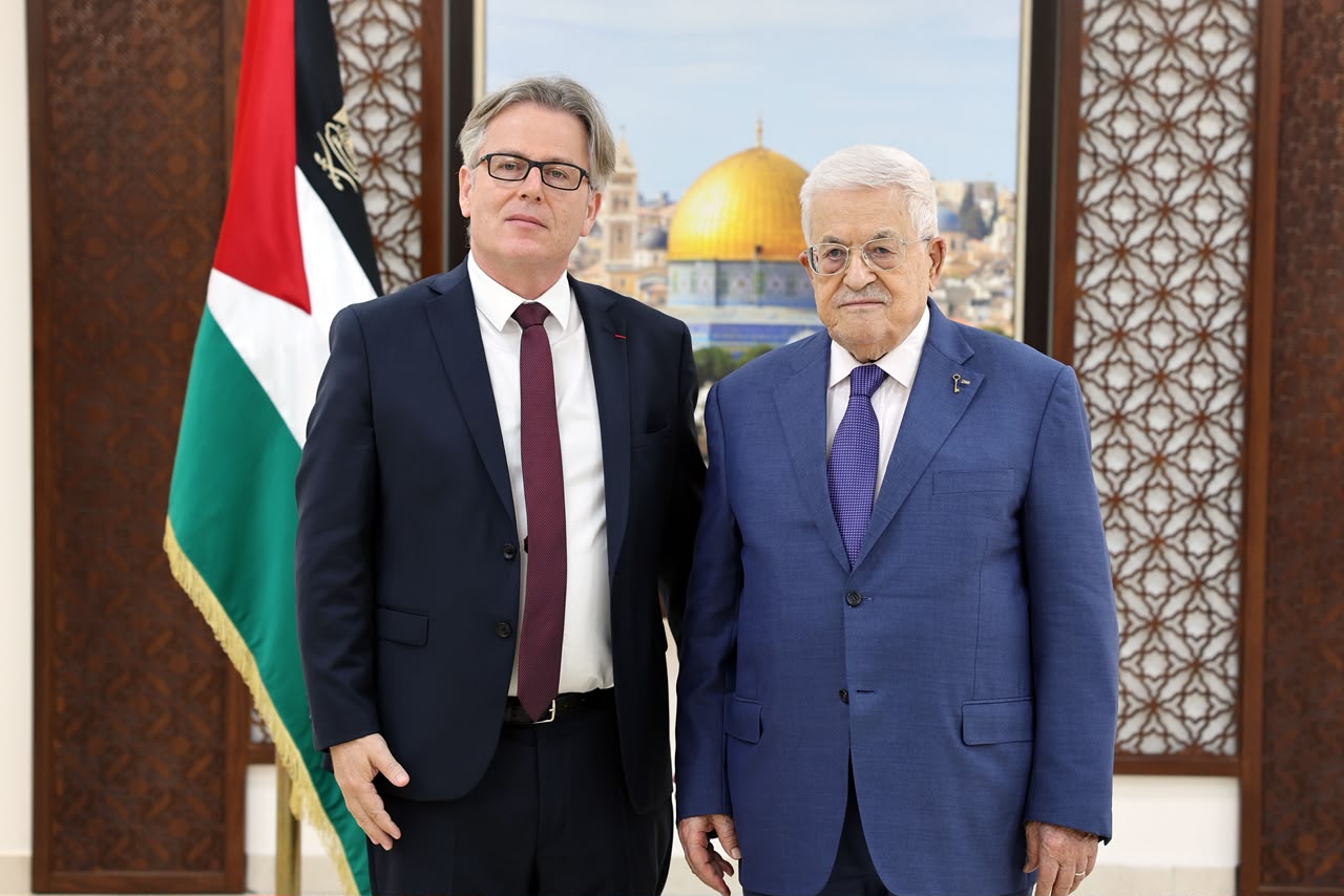 הנשיא מחמוד עבאס קיבל את כתב המינוי של הקונסול הכללי החדש של צרפת בירושלים