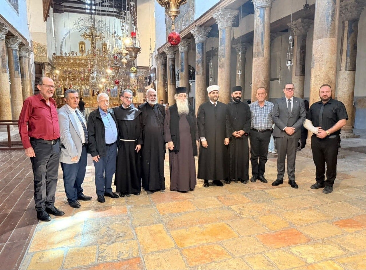 אל-מדני נפגש עם אנשי דת נוצרים בבית לחם במסגרת ההיערכות לבחירות ולדיאלוג ציבורי לאומי
