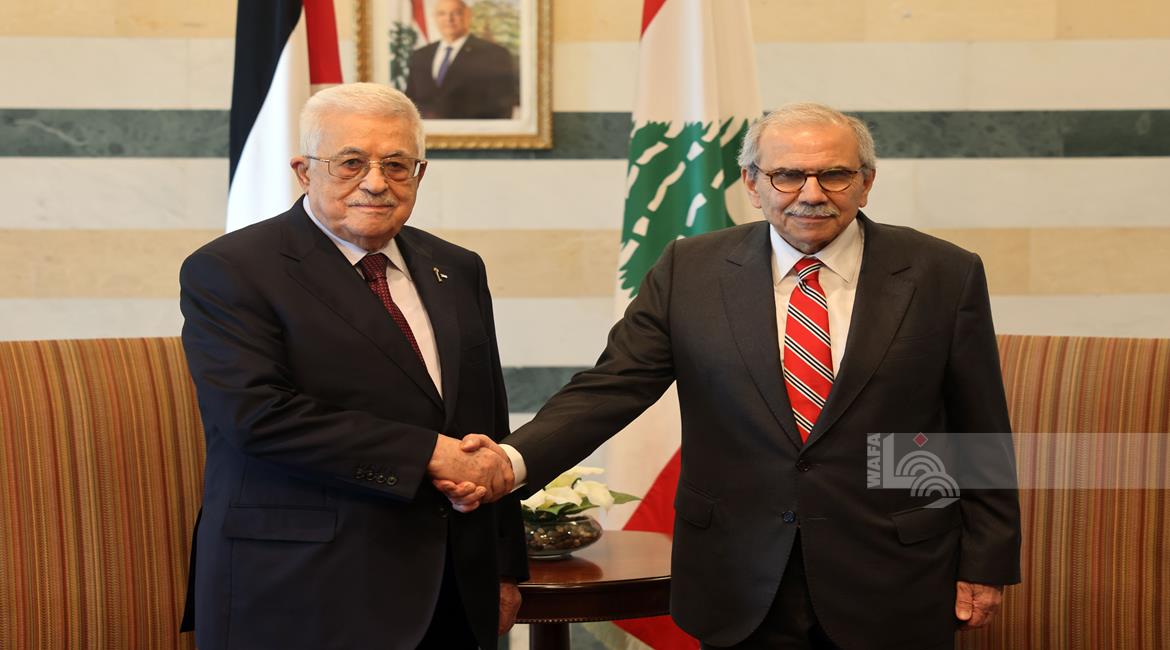 שיחה טלפונית בין הנשיא עבאס לראש ממשלת לבנון נוואף סלאם